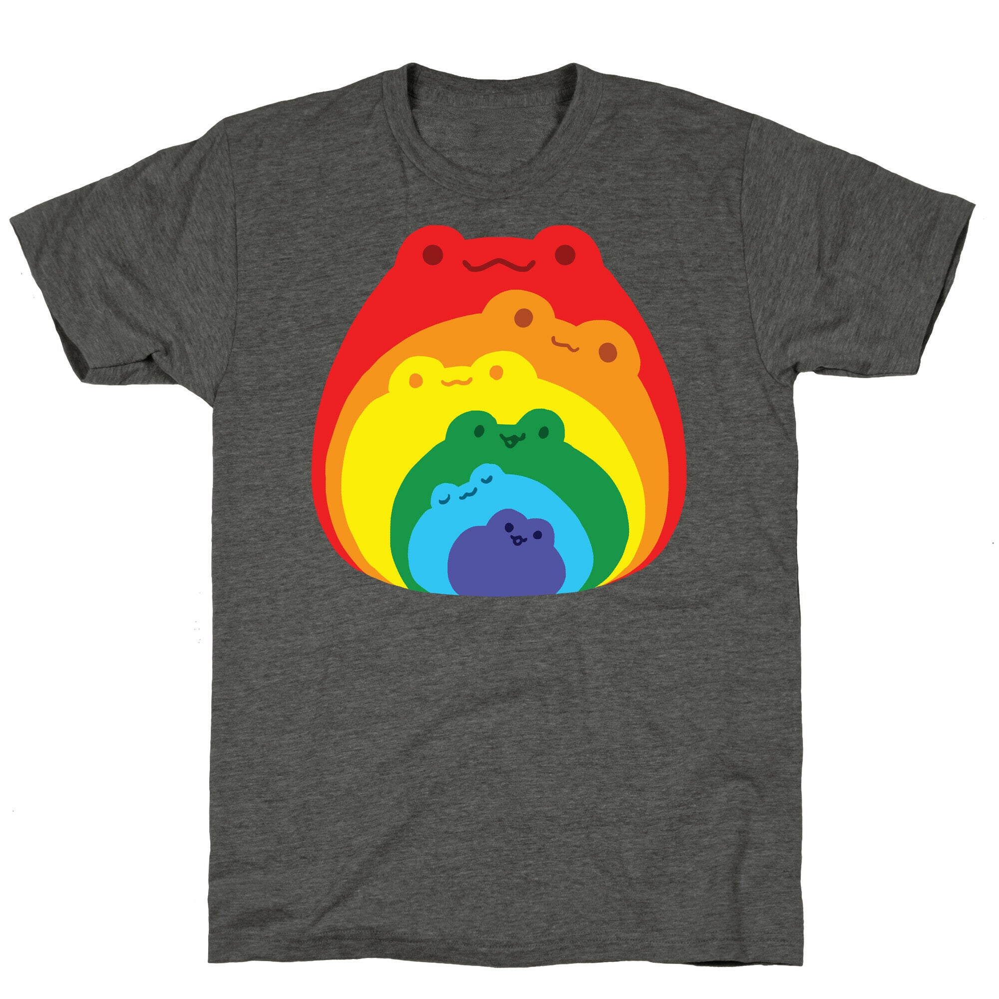Frogs In Frogs In Frogs Rainbow Unisex Triblend Tee